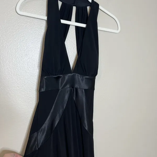 Women's Y2K‎ Black Dress Satin Long Withcy Vampy Whimsigoth Goth Event Wedding S - Image 3