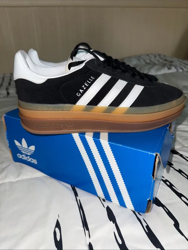 Adidas Handball Spezial Gazelle Platform Woman’s Black / White Sneakers - Image 5
