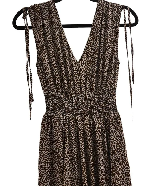 Banana Republic Women's Midi Dress animal print size 0 - Image 9