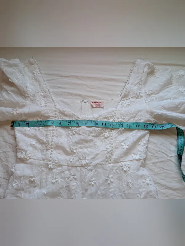 Showpo. Fancy A Spritz Square Neck Floral Mini Dress W8 White/Off White - Image 5