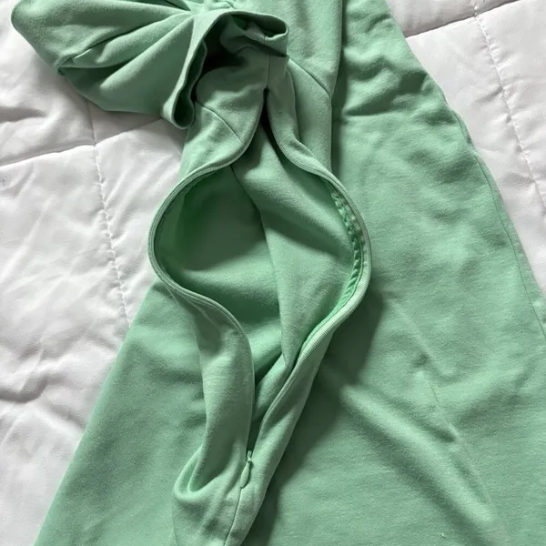 Banana Republic Womens Size 6‎ Dress Short Sleeve Green Stretch Knit Square Neck - Image 8