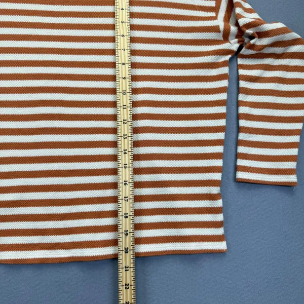 Passenger Striped Long Sleeve Knit Top Rust Orange‎ White Size M RHA-08-2024 - Image 4