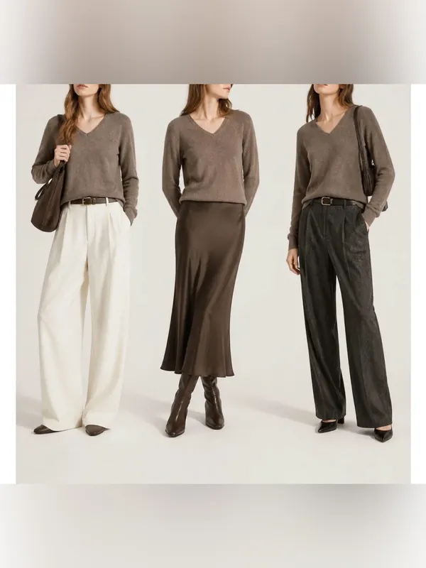 Cashmere By Charter Club Women’s Long Sleeve 2 Ply Cashmere V-Neck Sweater SizeM - Image 2