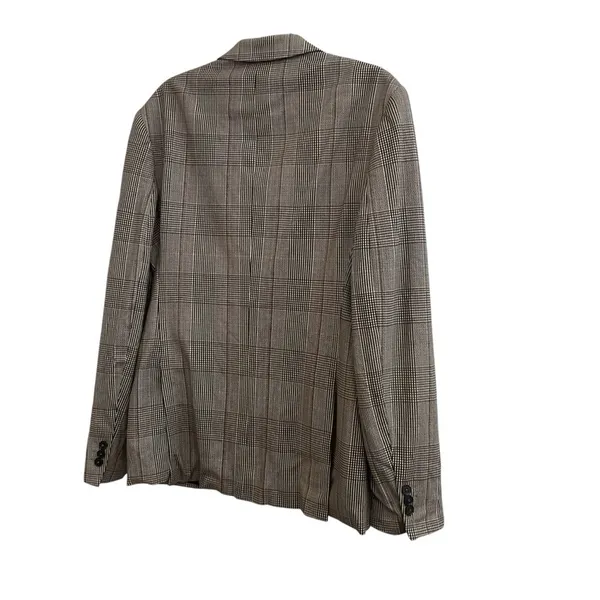 Zara Woman Plaid Comfort Knit Blazer Jacket Size XL (44) Brown Black - Image 7