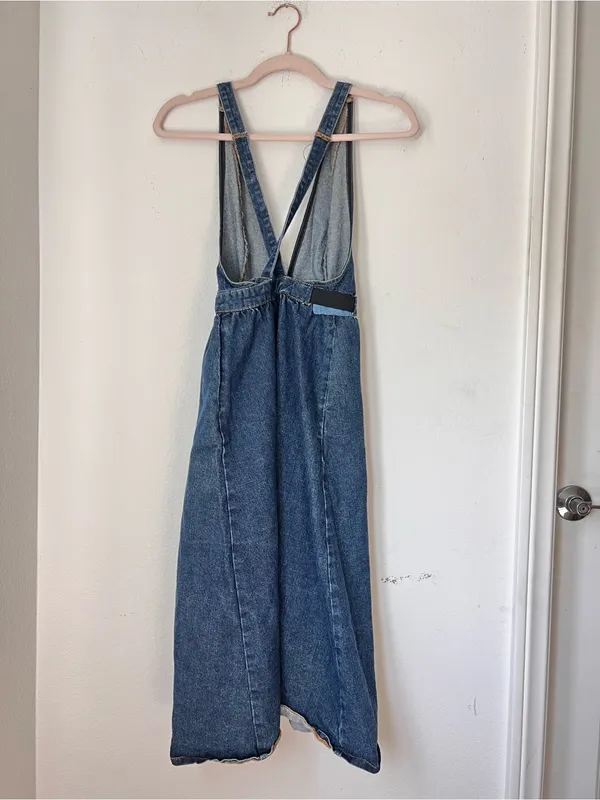 Urban Outfitters UO Denim Sleeveless Midi Dress XS 100% Cotton Casual Blue Jeans - Image 3