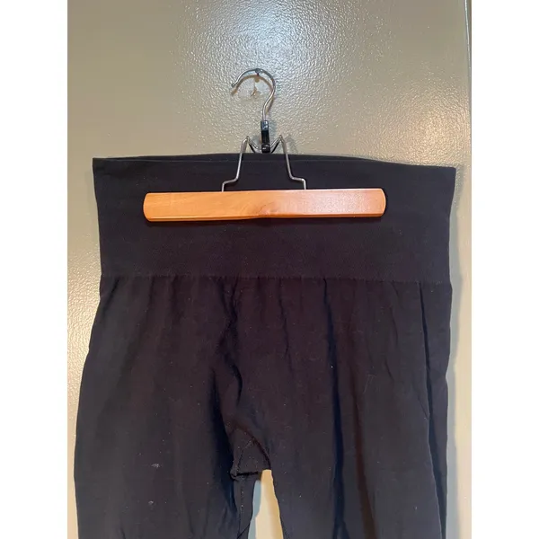 Women's Athletic Short Bike Short Black Pull On High Rise 9" Inseam Stretch Flaw - Image 2
