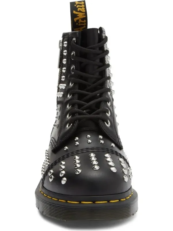 Dr. Martens 1460 Black Atlas Studded Zip Boots Women’s 7 UK 5 NWOB - Image 3