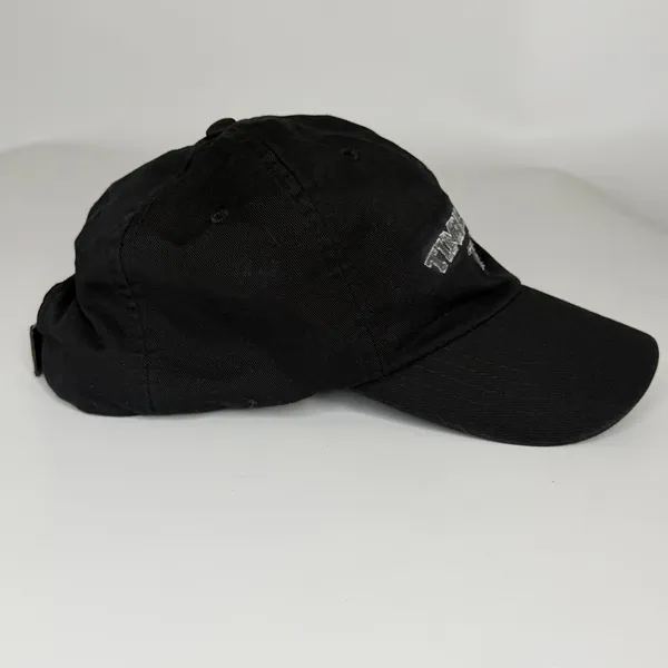 Vintage 90's Timberland Logo Black Baseball Cap Adjustable Hat Cotton Women - Image 3