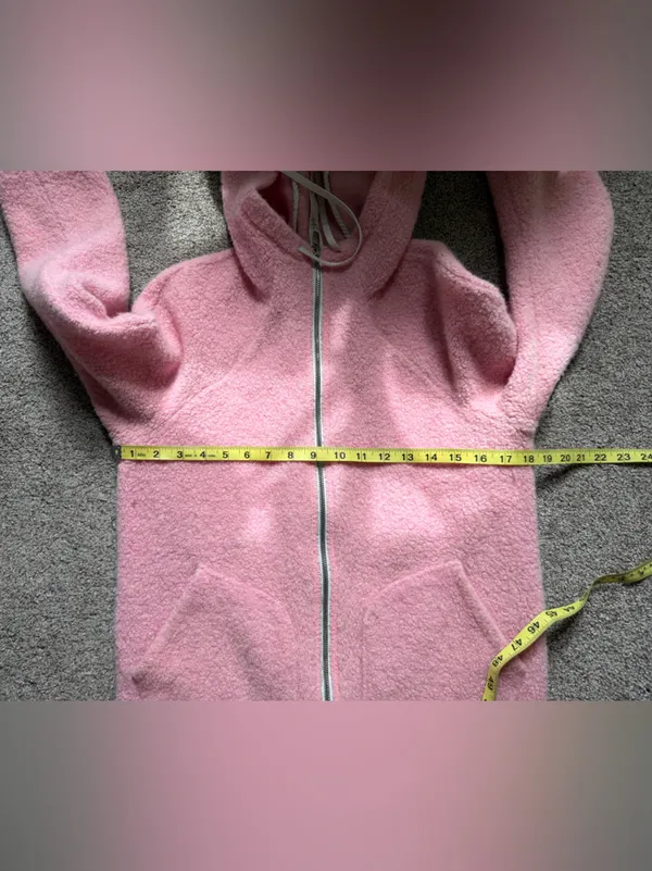 Lululemon So Sherpa Hooded Jacket in Heathered Pink Haze Size 2 Full Zip - Image 14