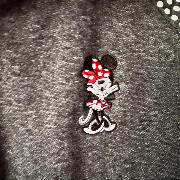 Disney Minnie Mouse Jacket Sz XXL Full Zip Embroidered Baseball Bomber Fleece - Image 3