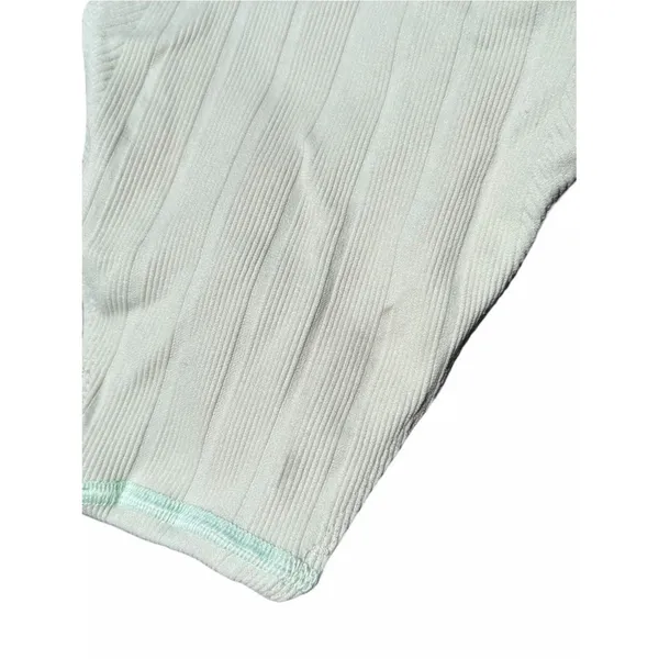 Anthropologie Mint Ribbed One Piece Swimsuit Sage Green Small Bodysuit Minimal - Image 8