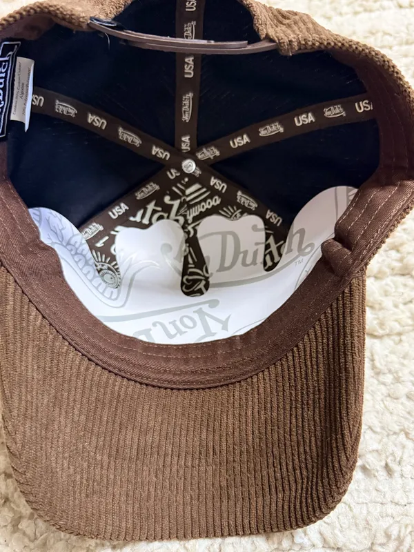 New Von Dutch brown Sherpa corduroy dutch trucker hat - Image 4