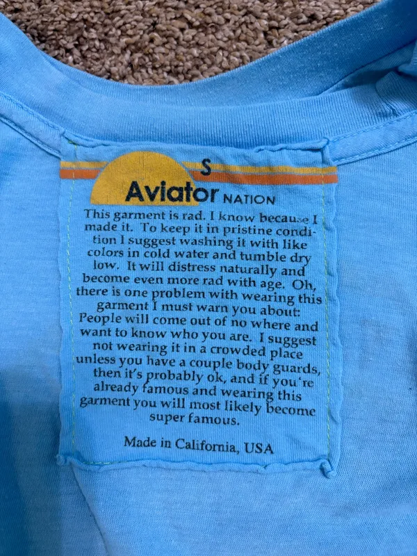 Aviator Nation T-Shirt size small - Image 3
