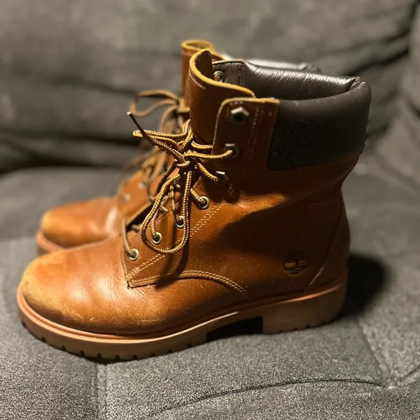 Timberland Waterproof Leather Lace-Up Combat Boots Brown Woman’s US 7.5 - Image 6