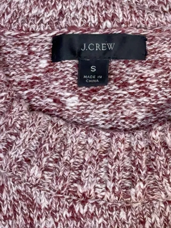 J.Crew Re-Imagined Marled Knit Balloon Sleeve Sweater Burgundy Pink S - Image 7