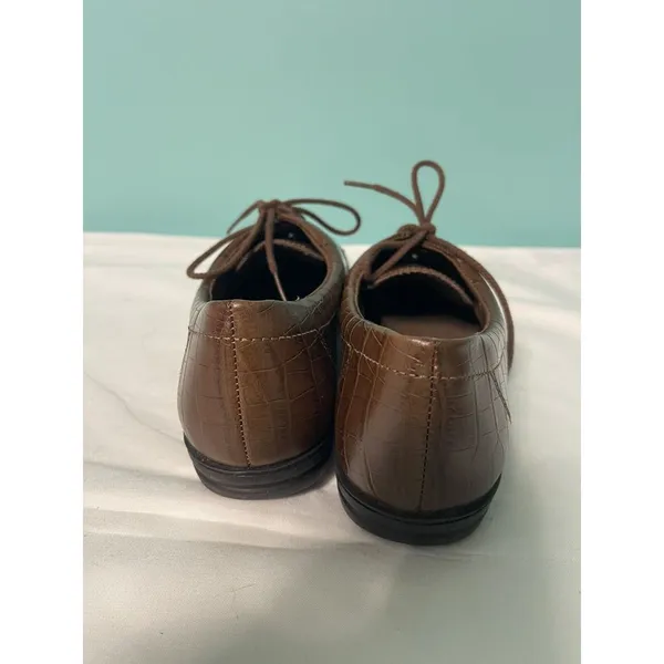 Easy Spirit Brown Leather Lace Up Loafers Comfort Shoes Women's‎ 7.5 S-252 - Image 3