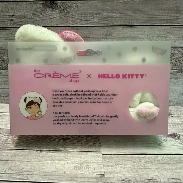 Hello Kitty Pink Plush Spa Headband with Bow - Image 3