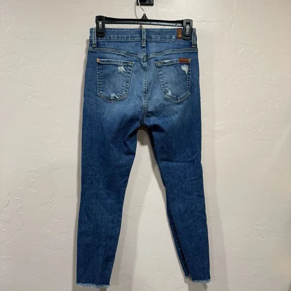 7 for all mankind the high waist ankle skinny jeans size 26 - Image 5