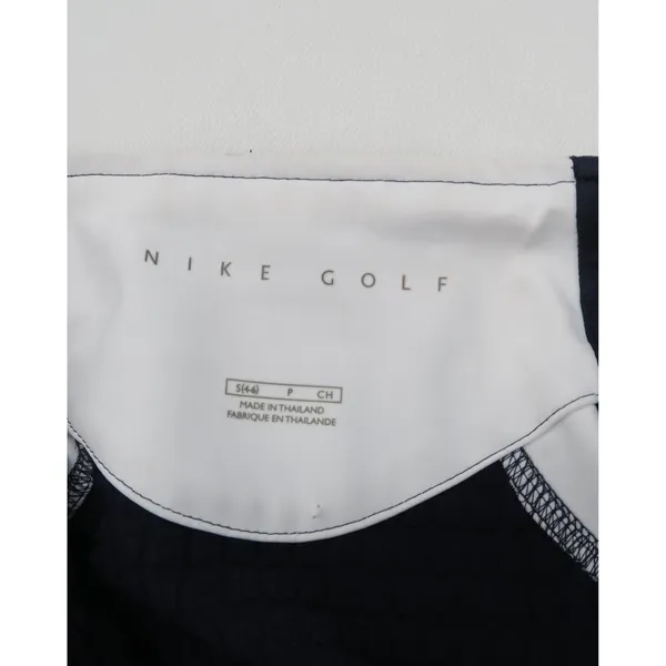 Nike Golf Navy Blue Waffle Knit Full Zip Vest Womens Small White Trim‎ - Image 3