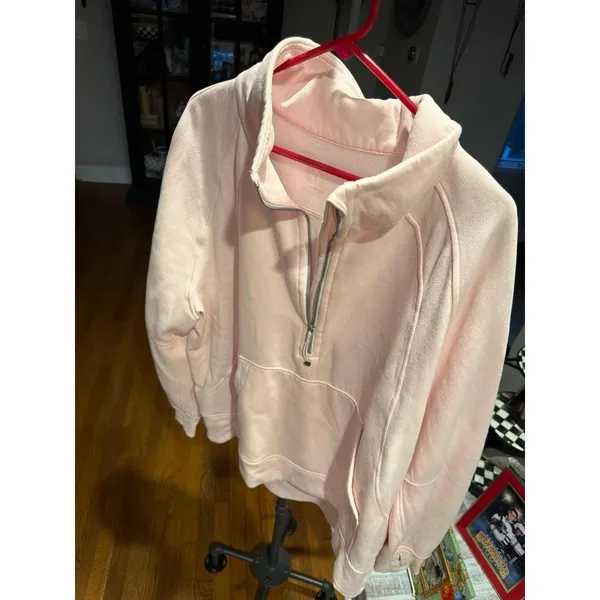 lululemon Scuba Oversized Funnel-Neck Half Zip pink milkshake XL-XXL - Image 2