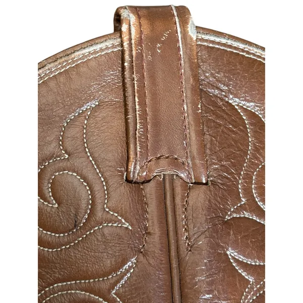 Vintage Tony Lama Lizard Western Cowboy Boots Brown Leather Men’s 10.5 D‎ Boho - Image 3