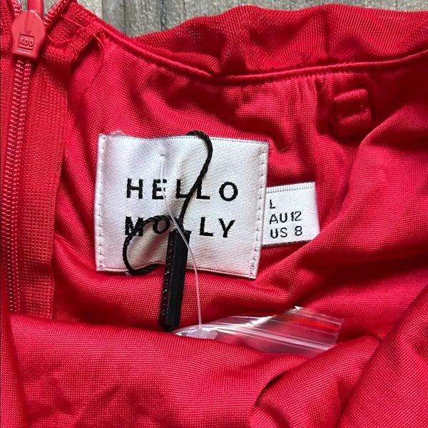 Hello Molly Red Asymmetrical One-Shoulder Ruched Dress - Image 3