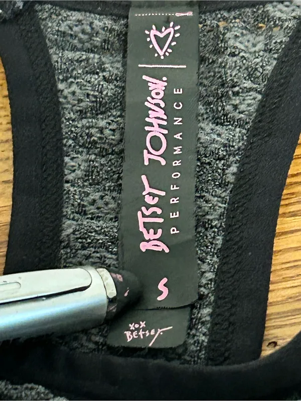 Betsey Johnson Performance Racerback Sports Bra Gray Size S - Image 7