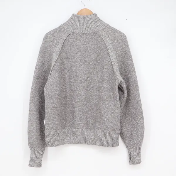 OFFLINE by Aerie Womens XS Grey Marled Quarter Zip Pullover Sweater Thumbholes - Image 6