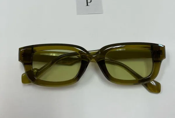 Retro Olive Green sunglasses / rectangle retro green sunglasses - Image 5