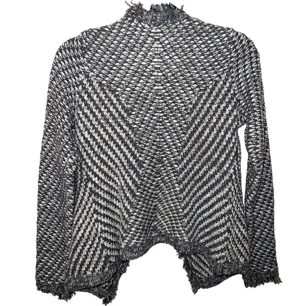 Anthropologie Angel of the North Tipperary Knit Sweater Jacket‎ Gray Small EUC - Image 8