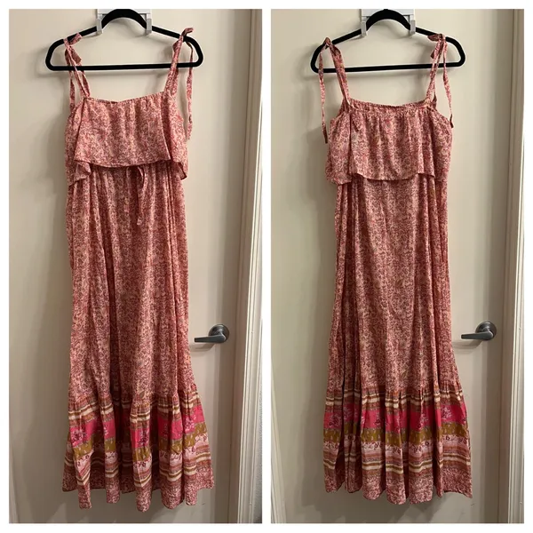 Free People Tangier Babydoll Maxi Dress Large - Image 3