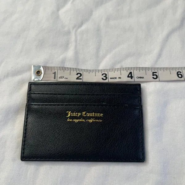 Juicy Couture Black Faux Leather Card Holder Wallet - Image 5