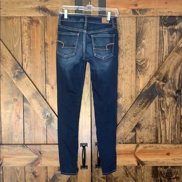 American eagle dark wash high rise jeans! - Image 3