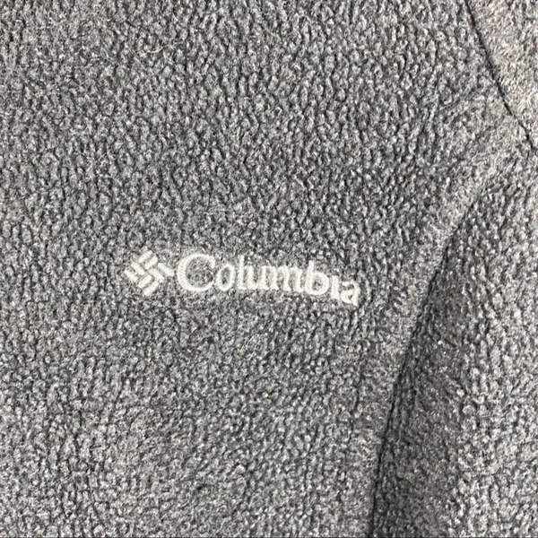 COLUMBIA Charcoal Gray Fleece Full Zipper Jacket Small Casual Outerwear Neutral - Image 5