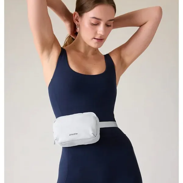 New Athleta All About Crossbody Belt Bag Snowfall Blue - Image 4