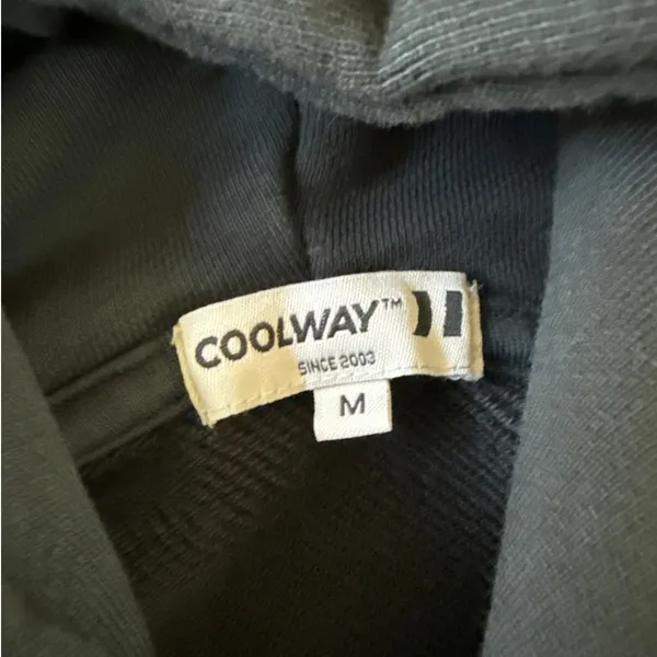 Coolway Logo Hoodies Size M in Wash Black - Image 3