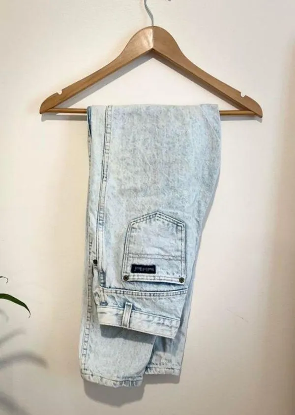 Vintage High Waisted Jeans Gray Size 4 - Image 2