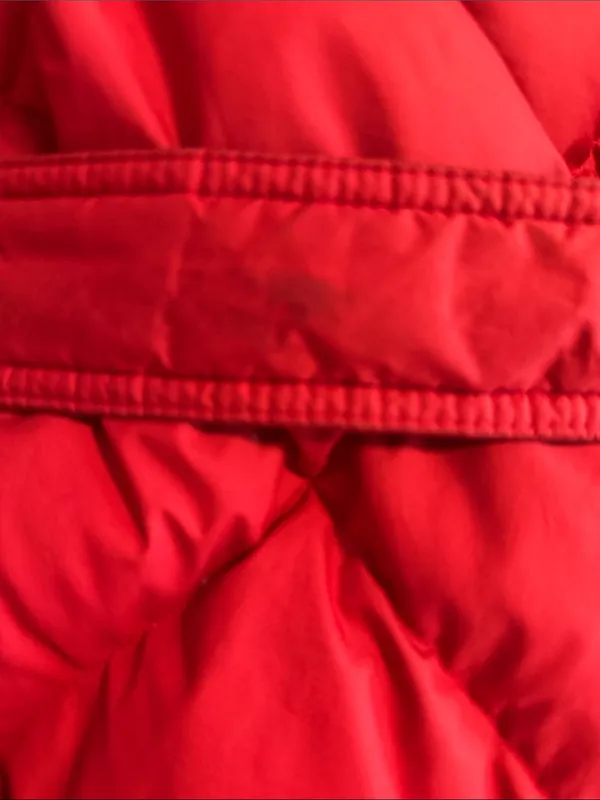 Burberry London Women’s XS Red Hooded Puffer Jacket Belted Double Zip - Image 8