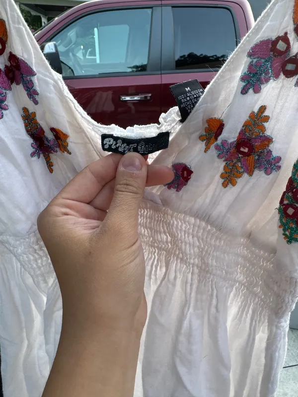 White linen dress Size M - Image 3