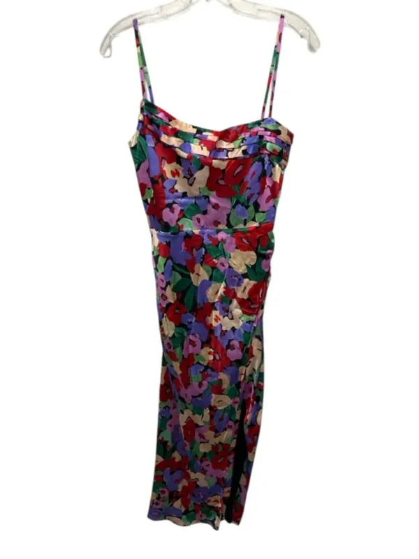 Nicholas Sorin Diamond Cutout Midi Dress Size 4 Red Green Purple NWT $500 - Image 8