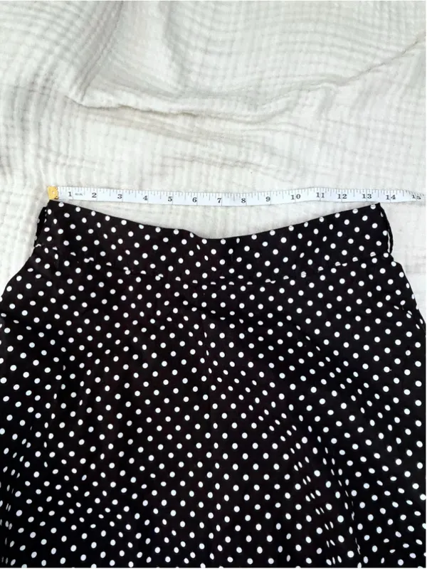 Women's Janette Polka Dot Skater Skirt Size M Black White Tulle A line - Image 5