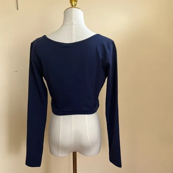 Jordan tight fit long sleeve crop top shirt - Image 2