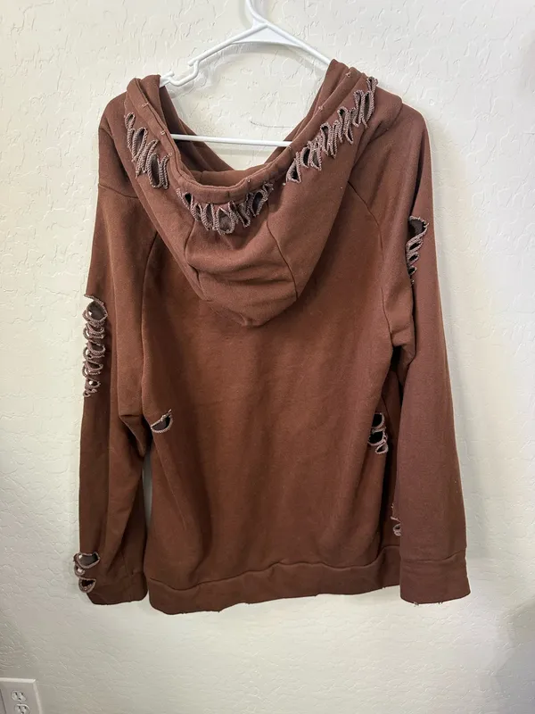 Hoodie Brown Size L - Image 2