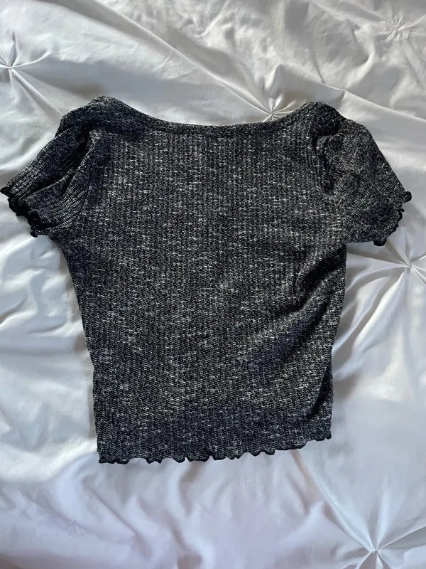 Crave fame Knit button up top - Image 2