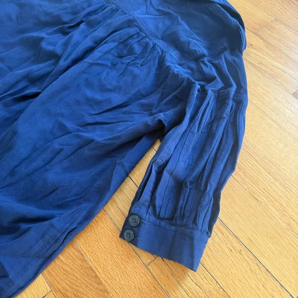 DIANE VON FURSTENBURG Tunic Dress Navy Blue Silk size 6‎ - Image 4