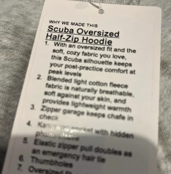 Lululemon Scuba Hoodie Jacket Half Zip - Image 3