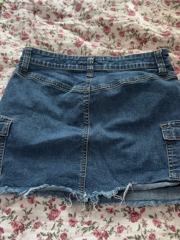 Vintage Old Navy Denim Mini Skirt - Blue - Image 8