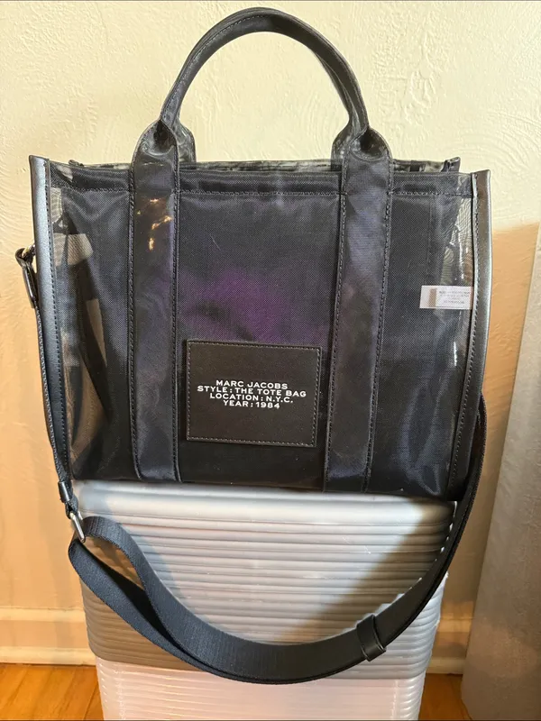 Marc Jacobs The Mesh Medium Tote Bag Blackout + Dust Bag - Image 2