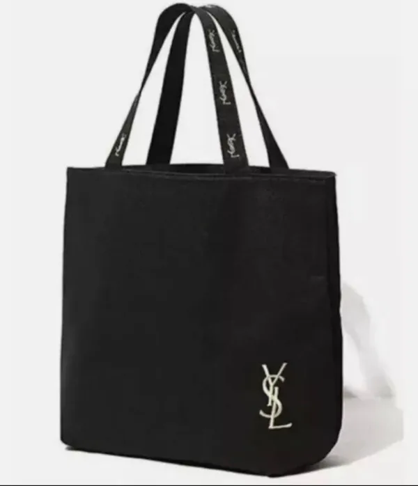 Yves Saint Laurent NEW  Parfums Black canvas Tote Bag - Image 4