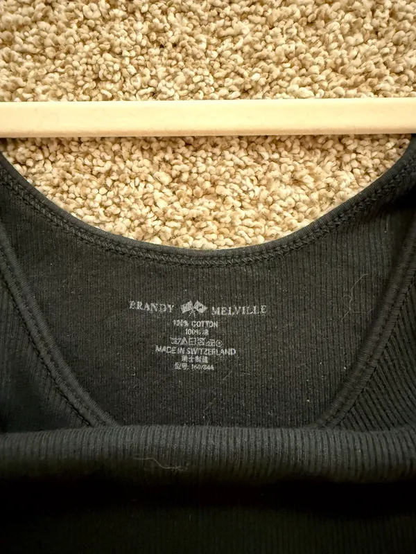 Brandy Melville Tank Top Black - Image 2